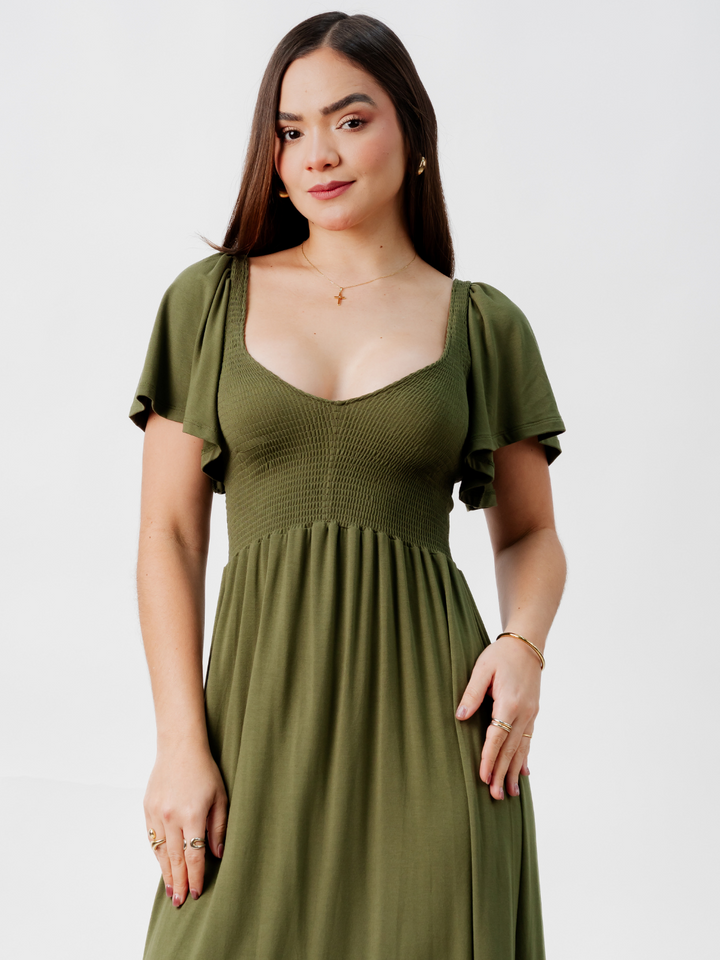 VESTIDO CASUAL DESIREE VERDE