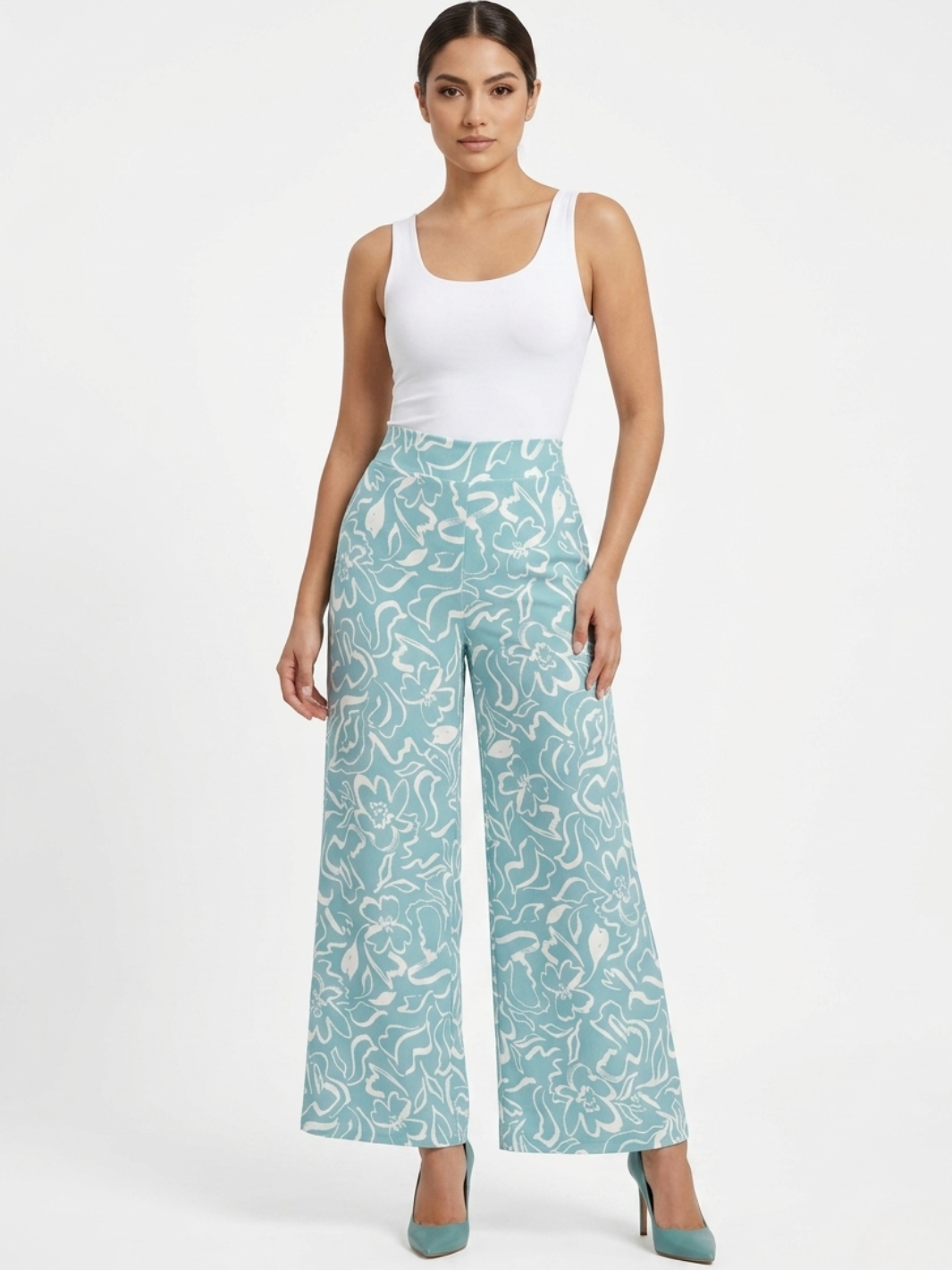 PANTALON PALAZZO NORA AGUA
