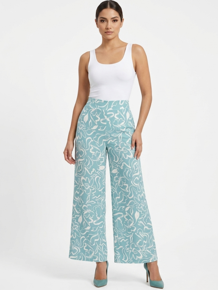 PANTALON PALAZZO NORA AGUA