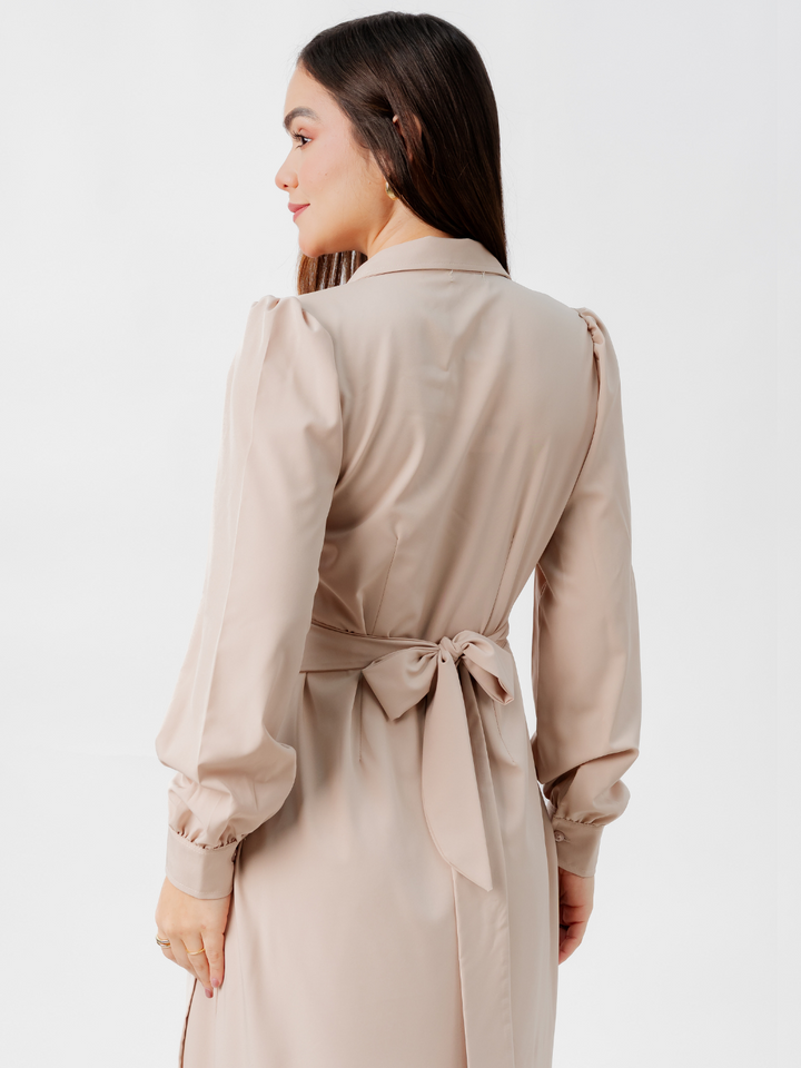 VESTIDO ENVOLVENTE RAYZA NUDE