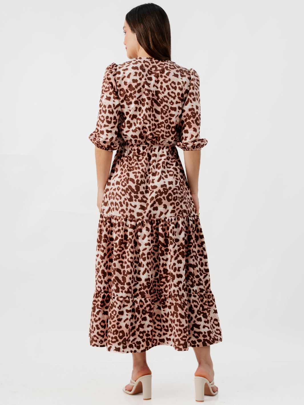 VESTIDO CASUAL LARGO CONSUELO ANIMAL PRINT