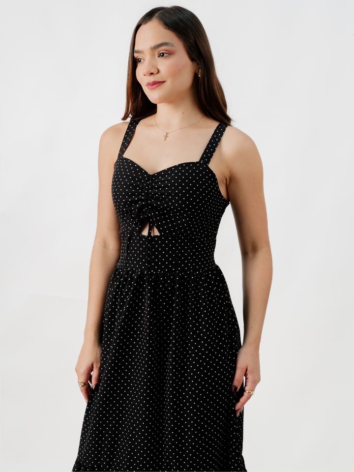 VESTIDO CASUAL LARGO EMILY NEGRO