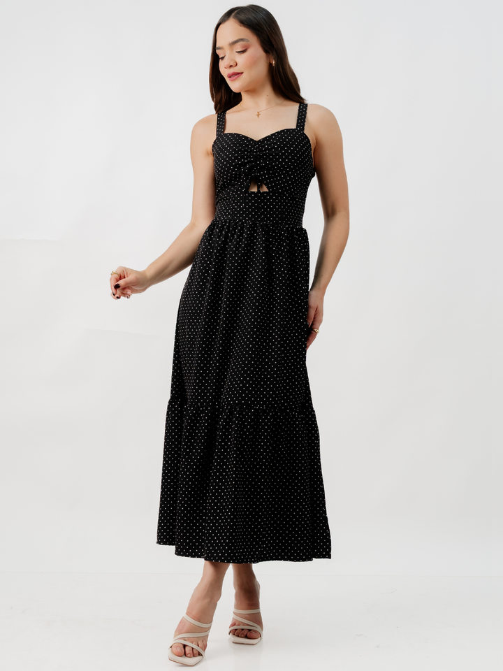 VESTIDO CASUAL LARGO EMILY NEGRO