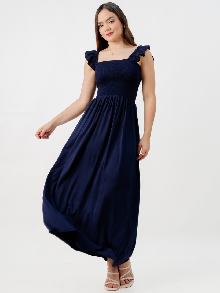 VESTIDO CASUAL LARGO SANDY AZUL