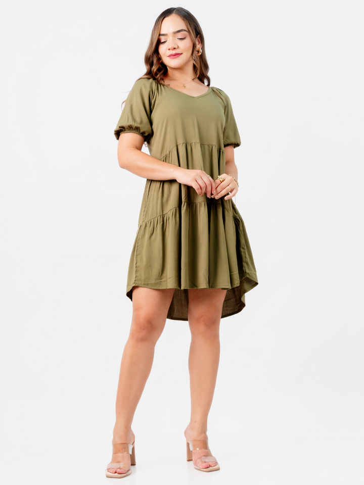 VESTIDO MARIA - VERDE MILITAR
