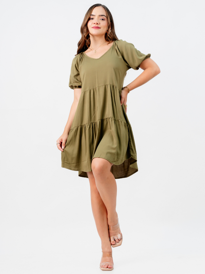 VESTIDO MARIA - VERDE MILITAR