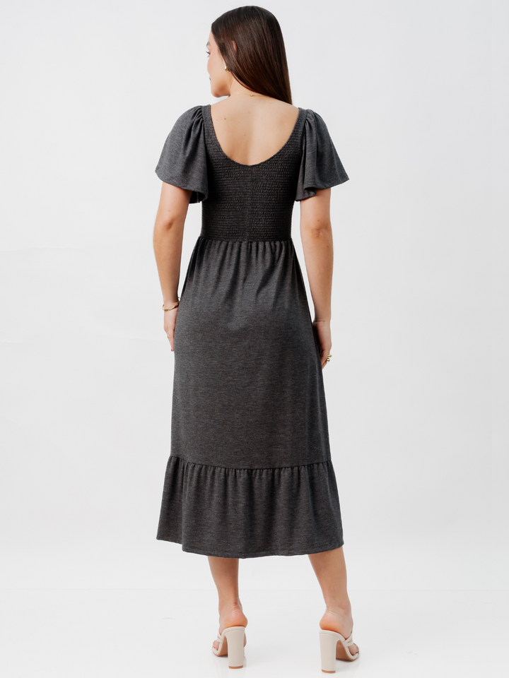 VESTIDO CASUAL DESIREE GRIS