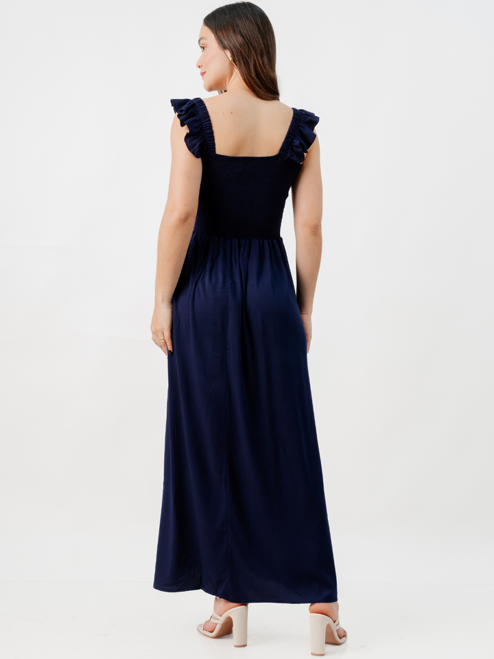 VESTIDO CASUAL LARGO SANDY AZUL