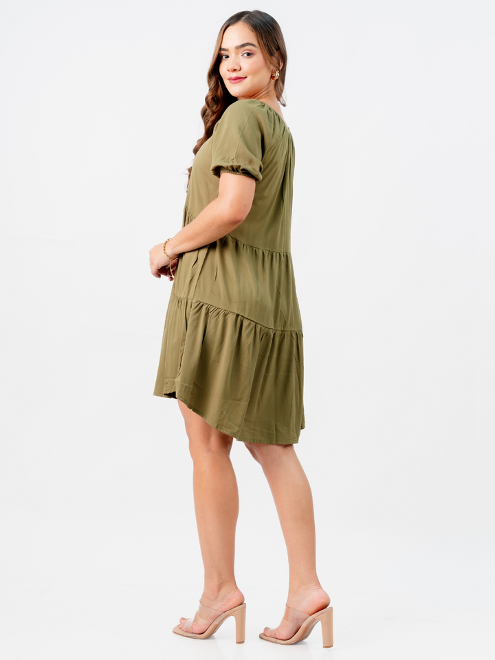 VESTIDO MARIA - VERDE MILITAR