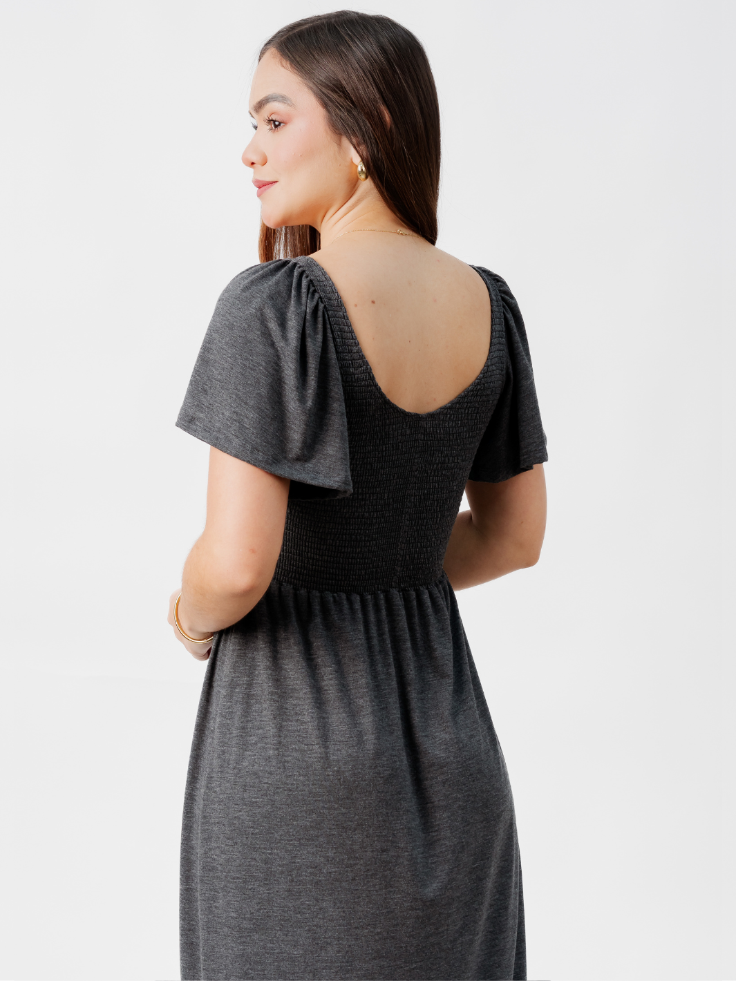 VESTIDO CASUAL DESIREE GRIS