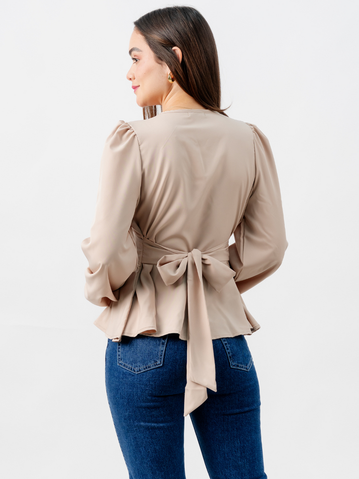BLUSA MANGA LARGA SIENA NUDE