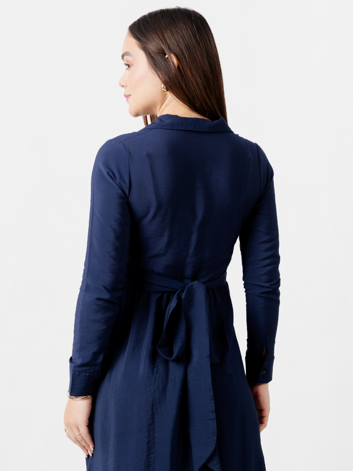VESTIDO CAMISERO LARGO TATI AZUL