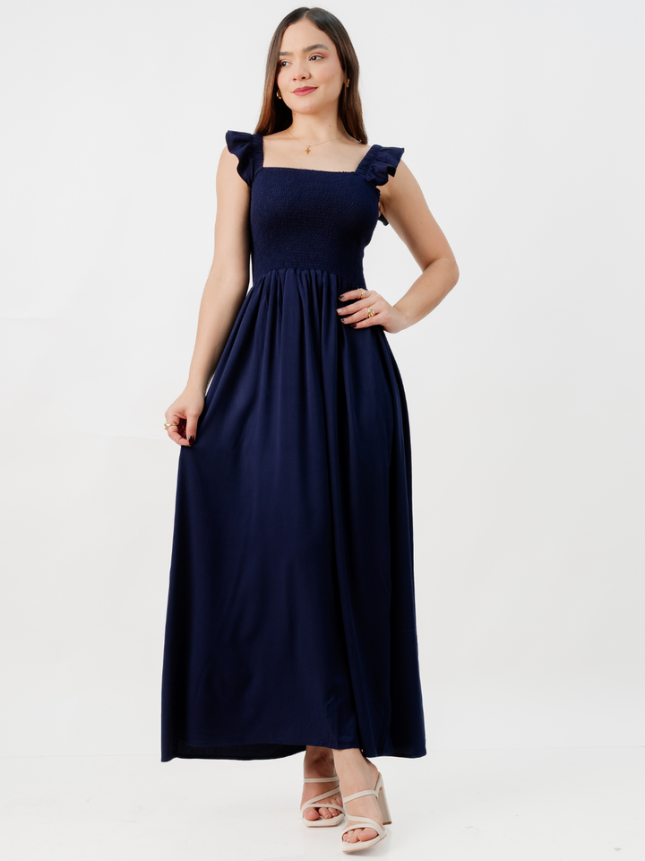 VESTIDO CASUAL LARGO SANDY AZUL