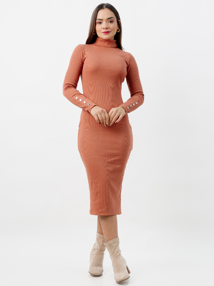 VESTIDO CASUAL XIOMARA TERRACOTA