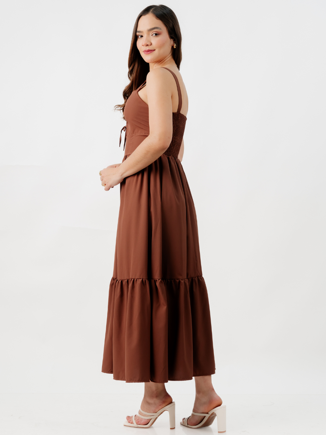 VESTIDO CASUAL LARGO EMILY CHOCOLATE