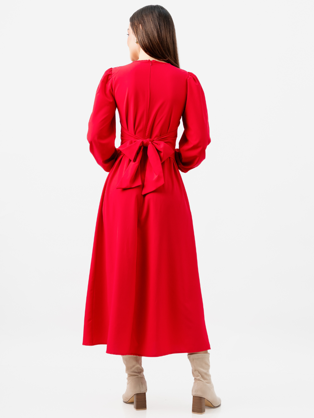 VESTIDO LARGO BRITISH ROJO
