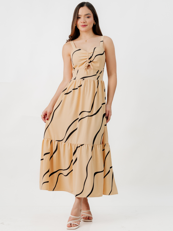 VESTIDO CASUAL LARGO EMILY VAINILLA