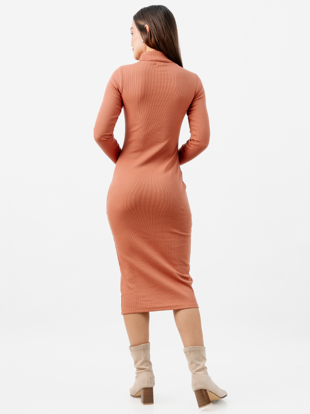 VESTIDO CASUAL XIOMARA TERRACOTA