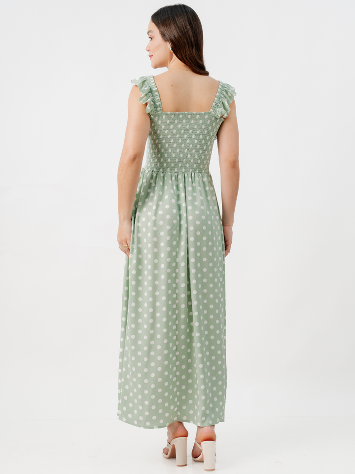 VESTIDO CASUAL LARGO SANDY MENTA