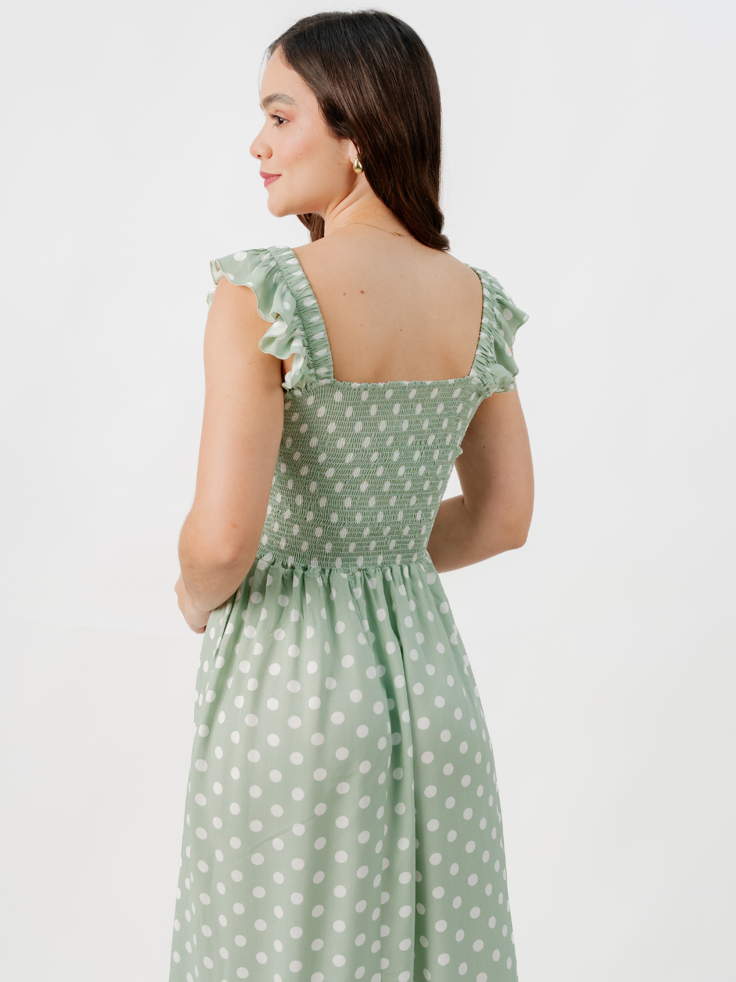 VESTIDO CASUAL LARGO SANDY MENTA