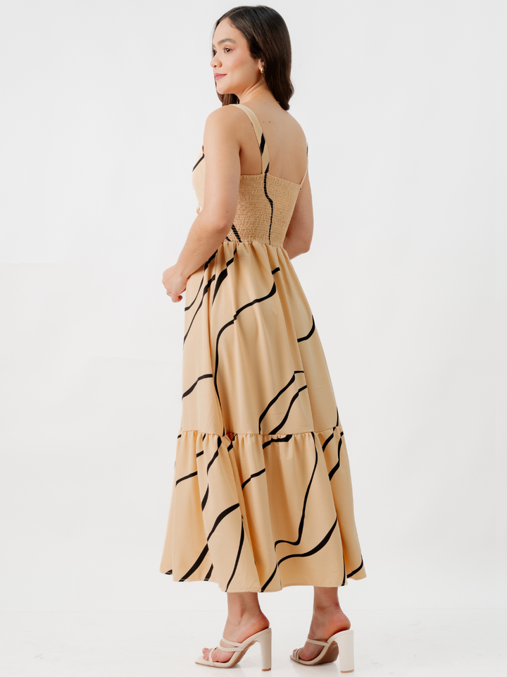 VESTIDO CASUAL LARGO EMILY VAINILLA