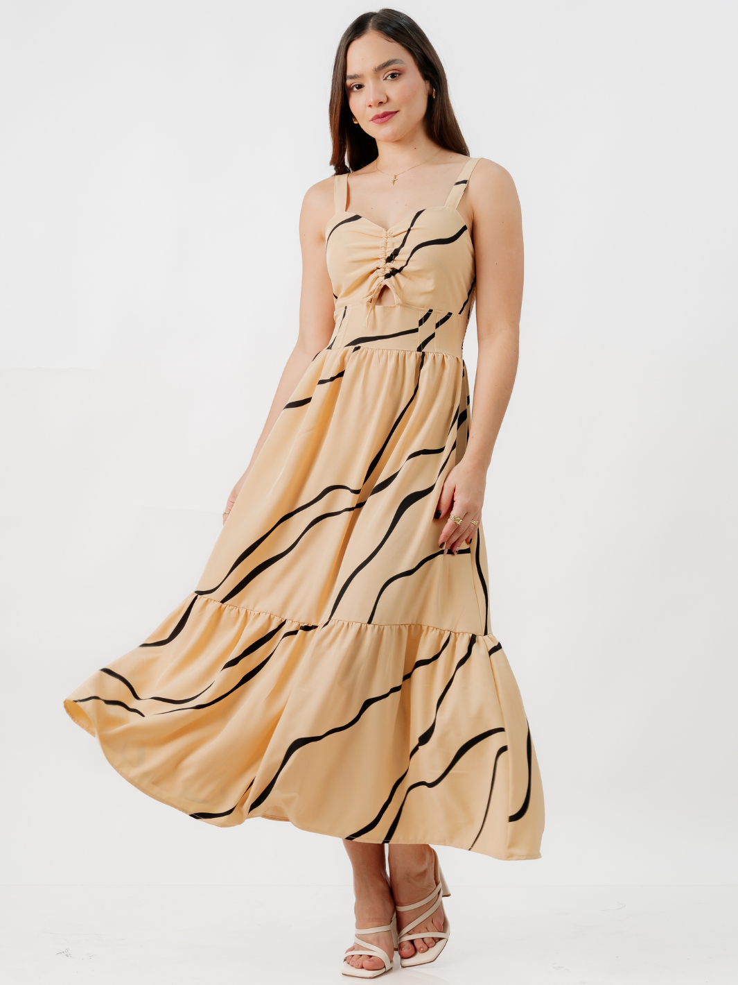 VESTIDO CASUAL LARGO EMILY VAINILLA