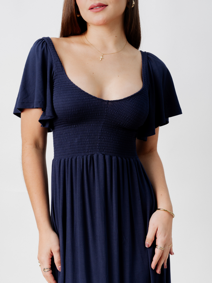 VESTIDO CASUAL DESIREE AZUL
