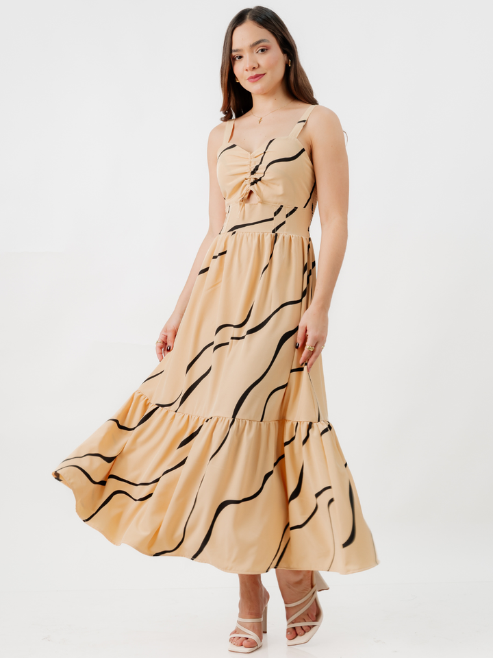 VESTIDO CASUAL LARGO EMILY VAINILLA