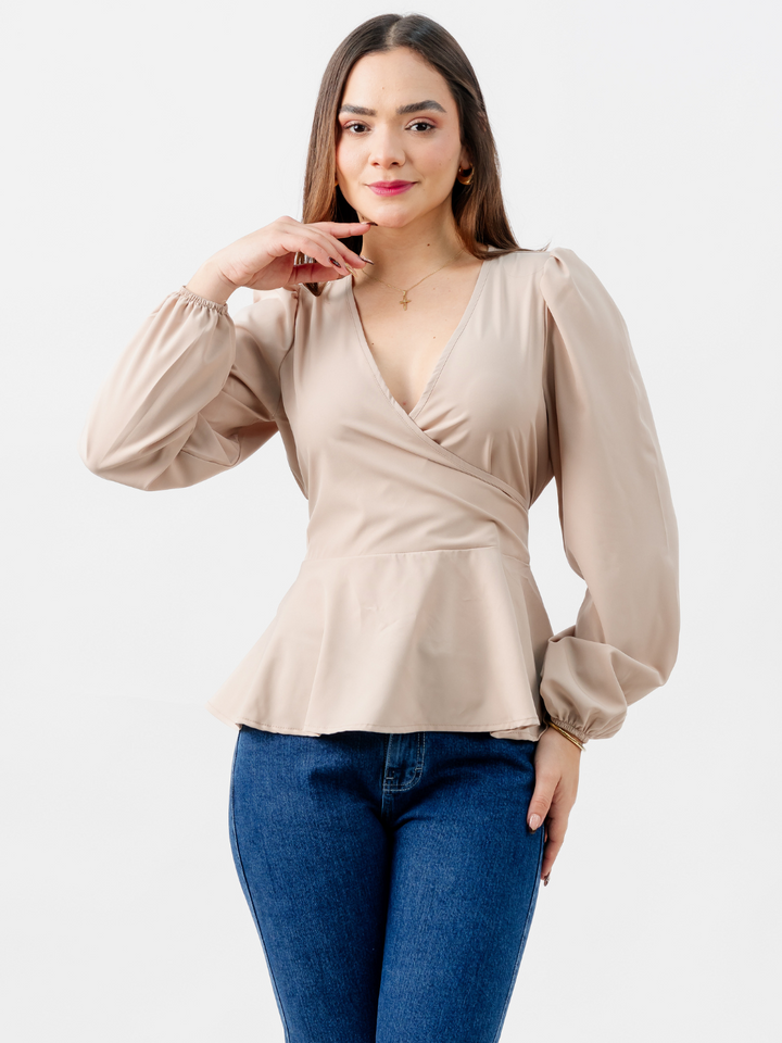 BLUSA MANGA LARGA SIENA NUDE