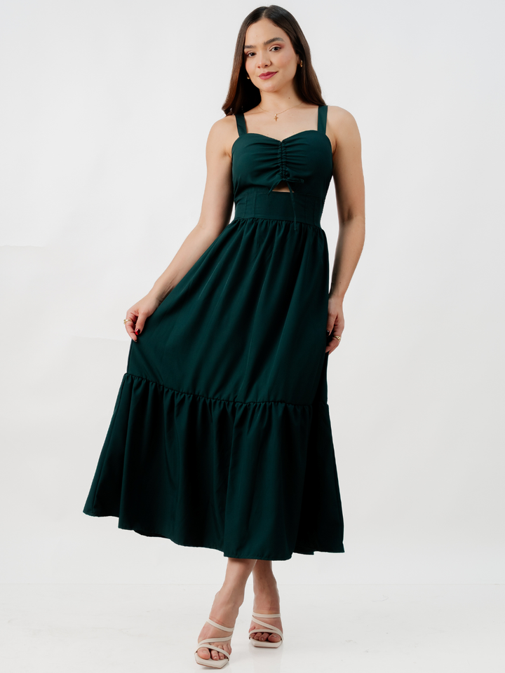 VESTIDO CASUAL LARGO EMILY VERDE