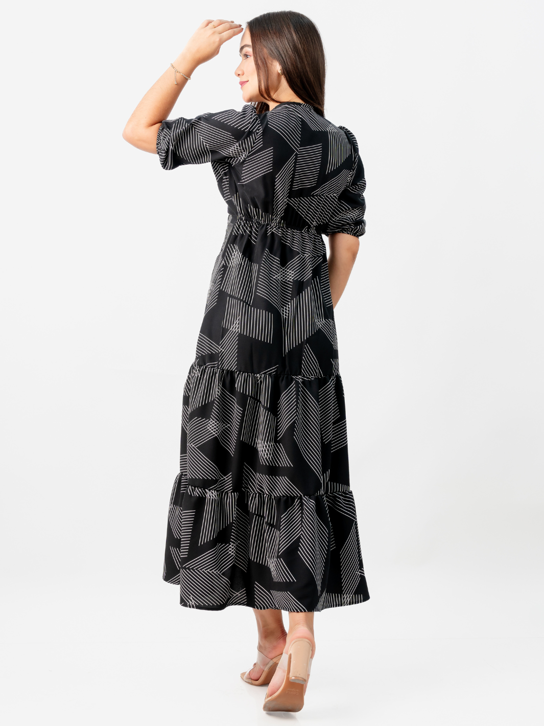 VESTIDO TIZIANA - NEGRO / PERLA