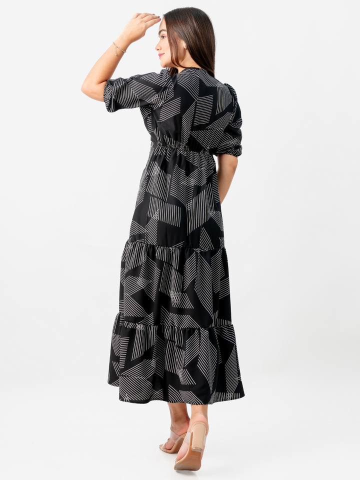 VESTIDO TIZIANA - NEGRO / PERLA