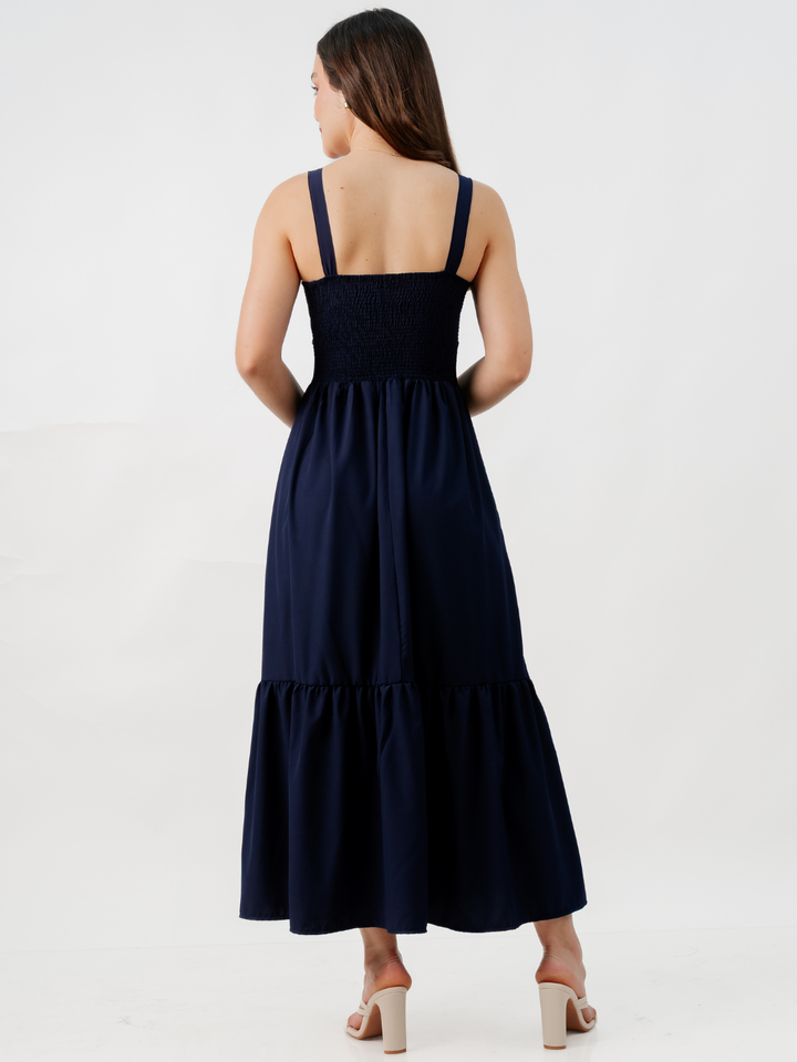 VESTIDO CASUAL LARGO EMILY AZUL