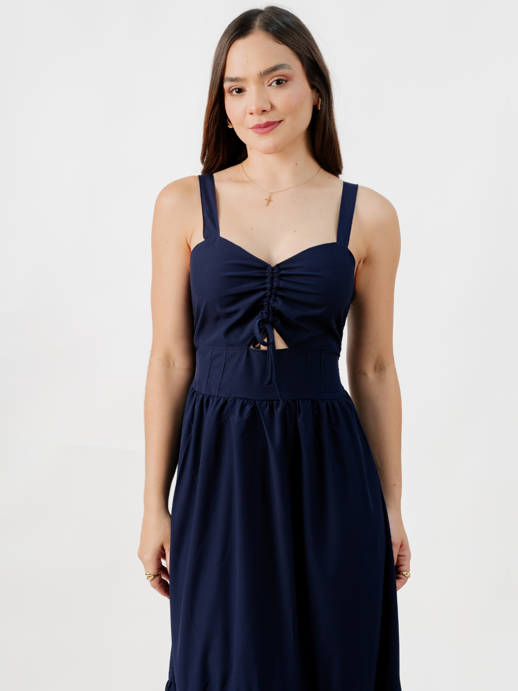 VESTIDO CASUAL LARGO EMILY AZUL