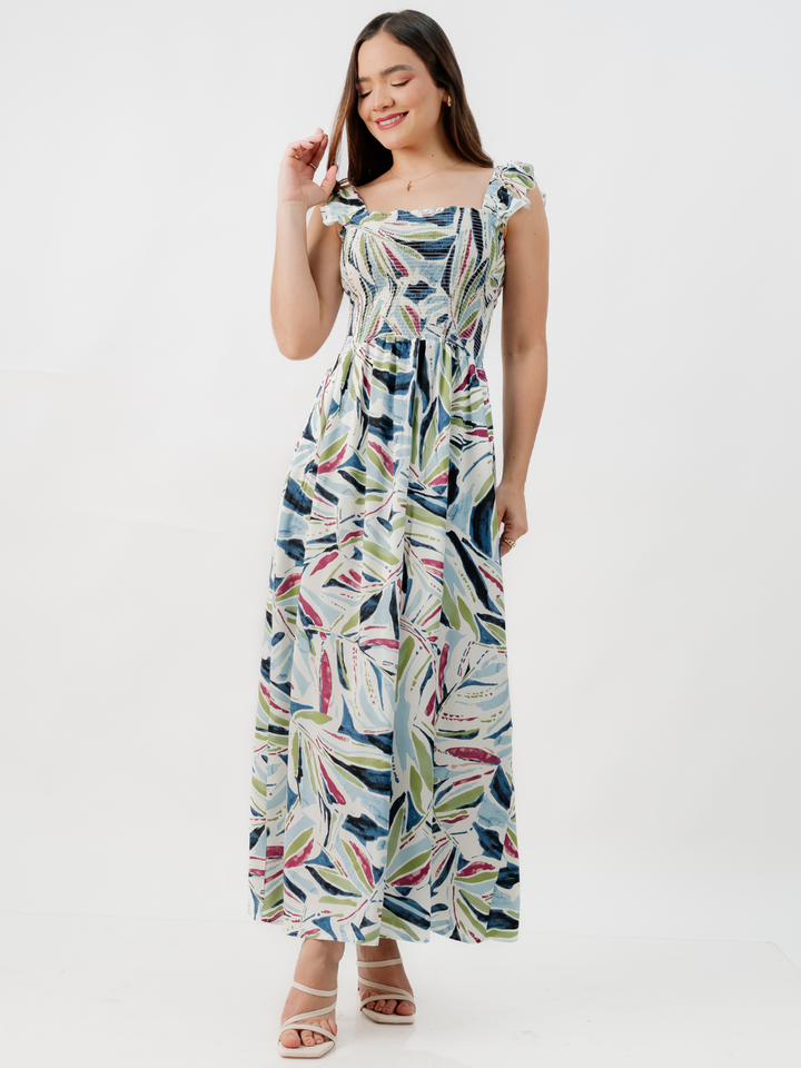 VESTIDO CASUAL LARGO SANDY PERLA