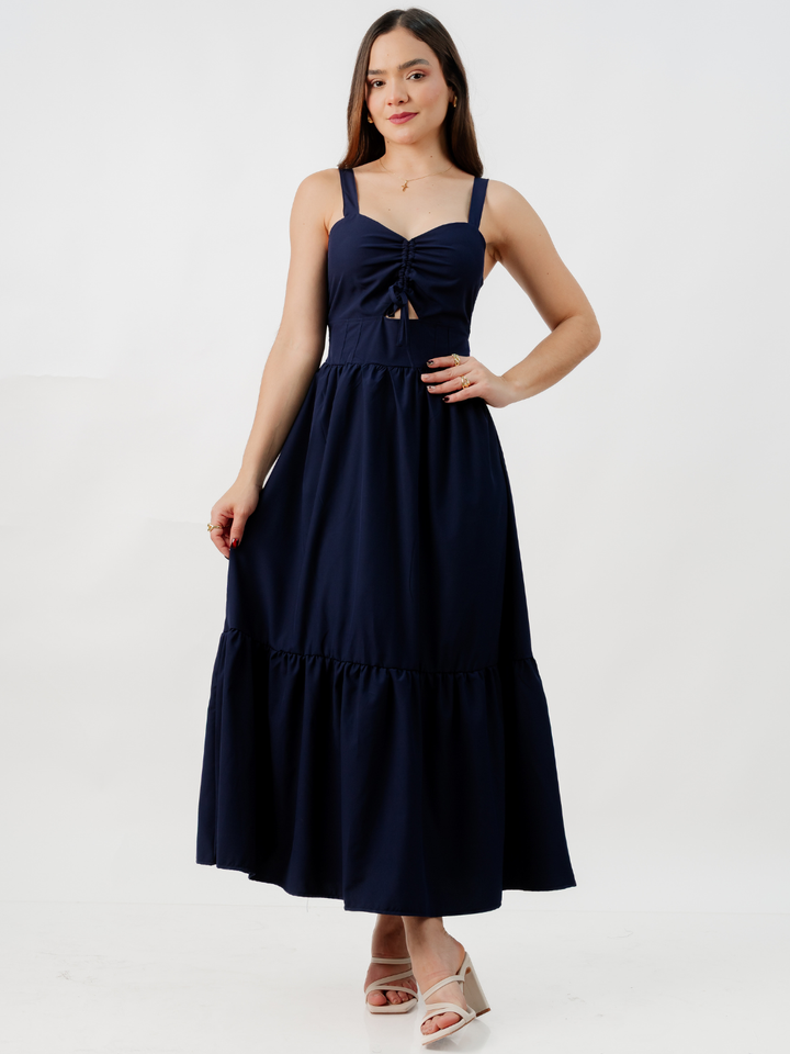 VESTIDO CASUAL LARGO EMILY AZUL