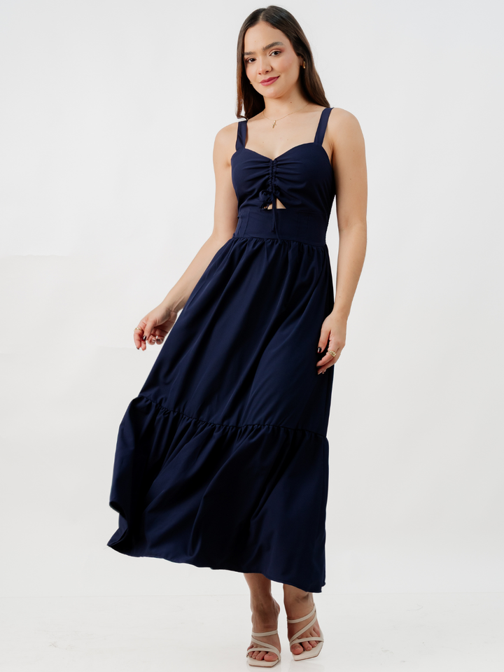 VESTIDO CASUAL LARGO EMILY AZUL