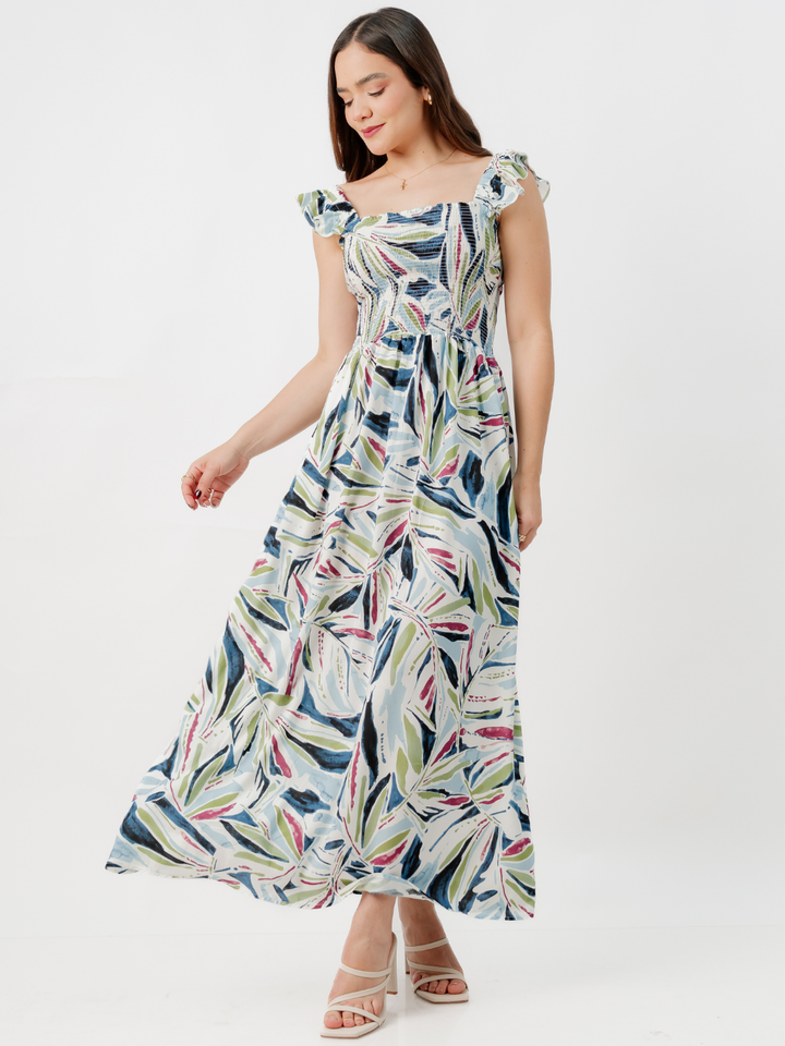 VESTIDO CASUAL LARGO SANDY PERLA