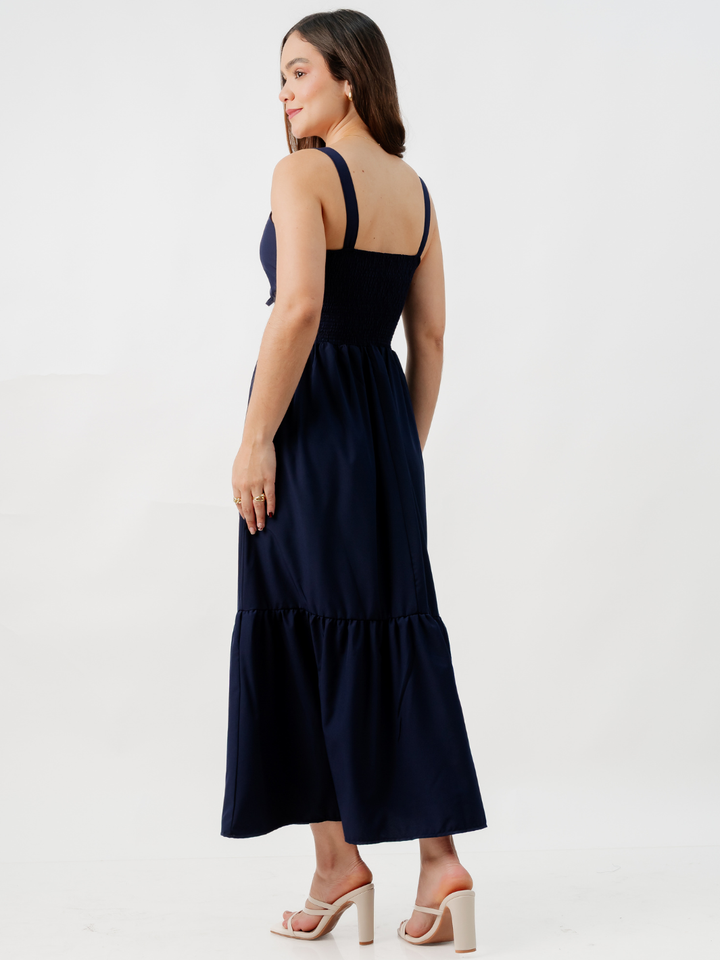 VESTIDO CASUAL LARGO EMILY AZUL