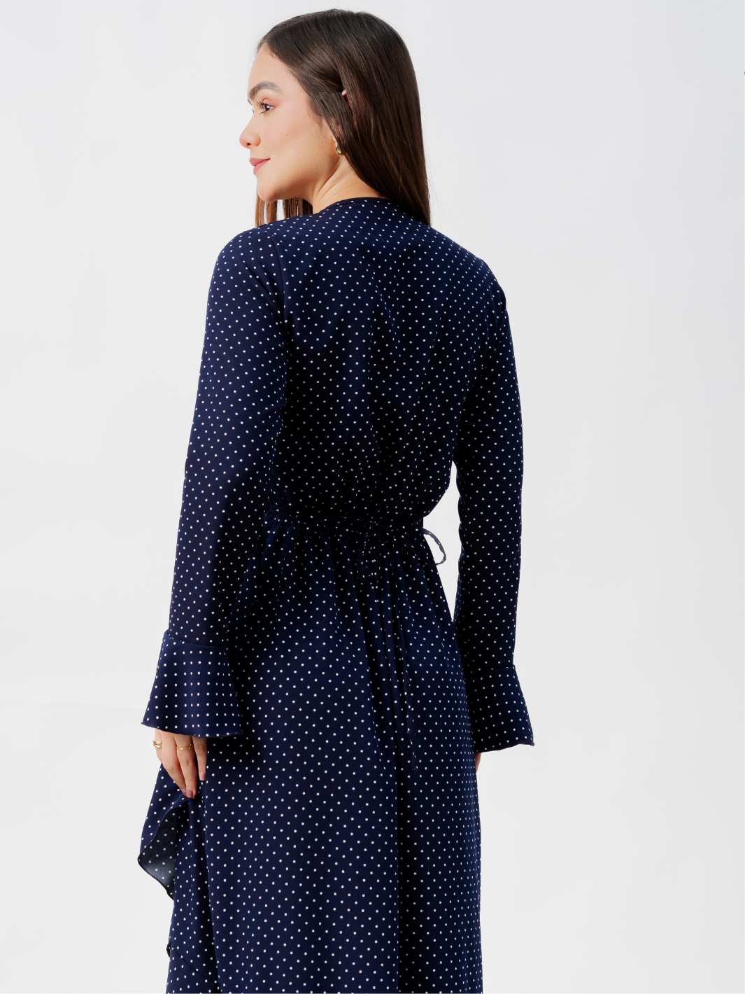VESTIDO ENVOLVENTE MARIELLA AZUL
