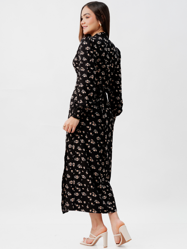 VESTIDO ENVOLVENTE RAYZA NEGRO