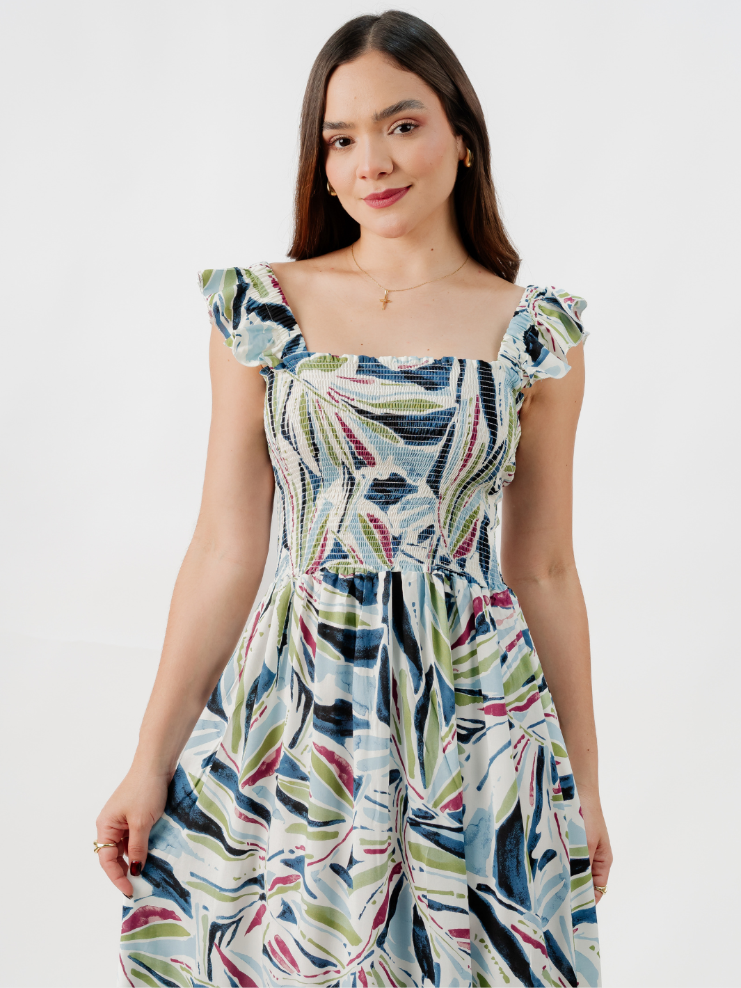 VESTIDO CASUAL LARGO SANDY PERLA