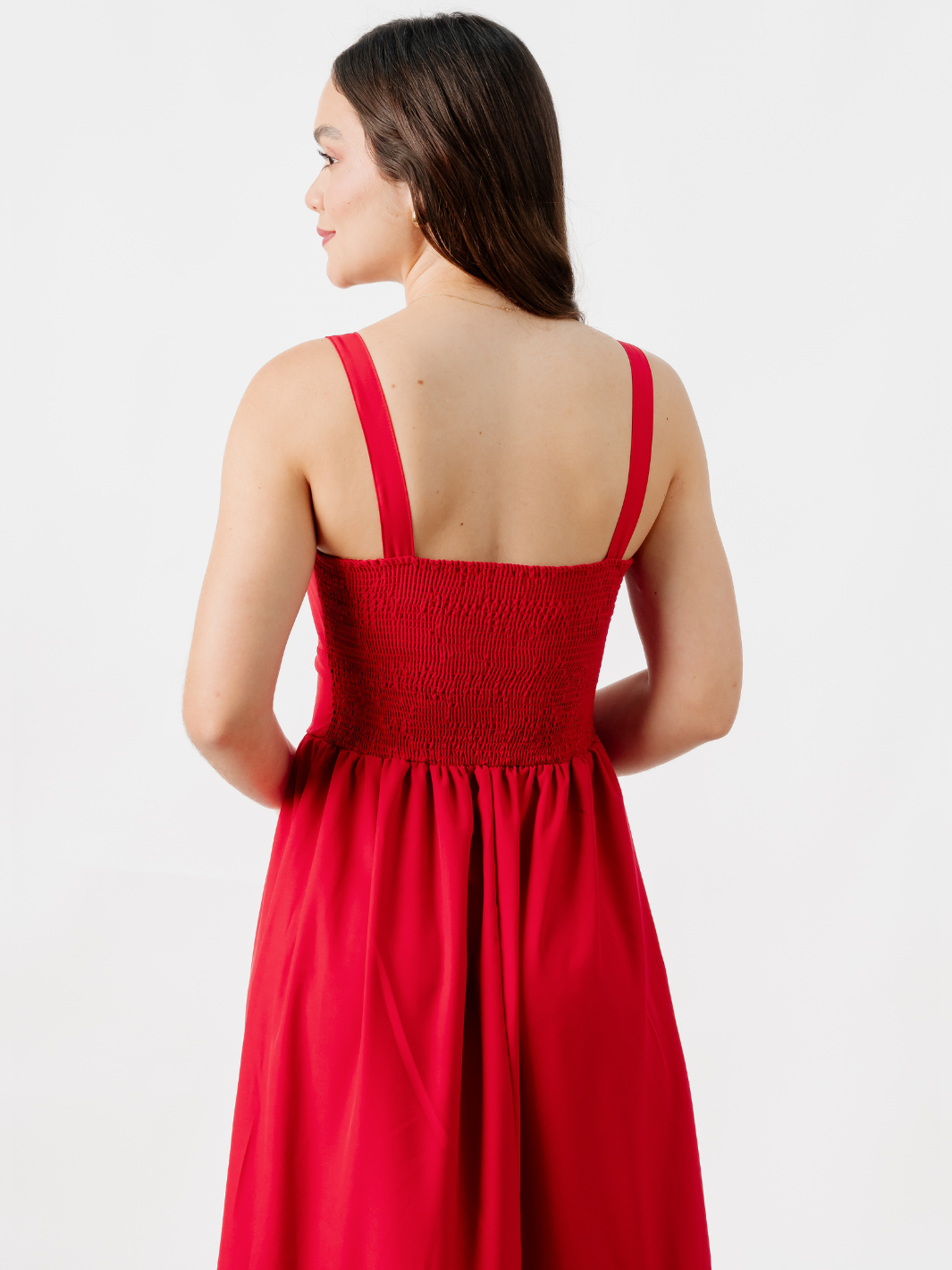 VESTIDO CASUAL LARGO EMILY ROJO