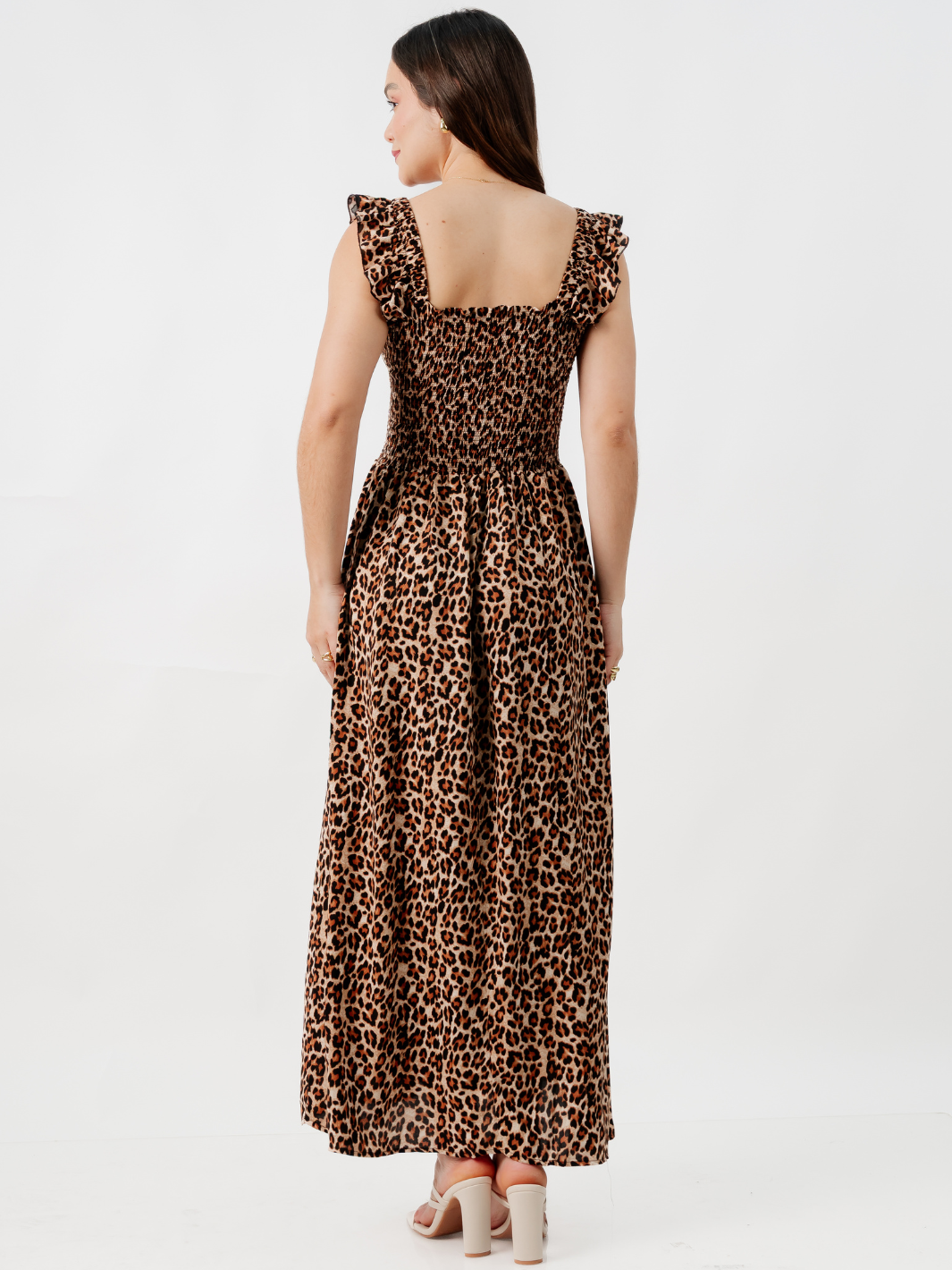 VESTIDO CASUAL LARGO SANDY ANIMAL PRINT