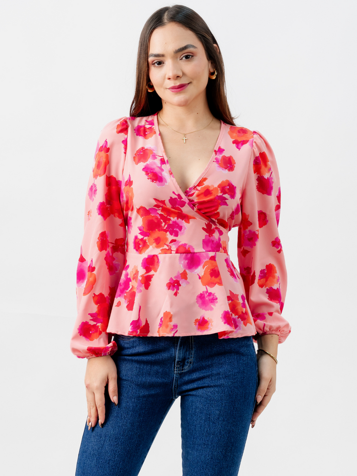 BLUSA MANGA LARGA SIENA ROSA