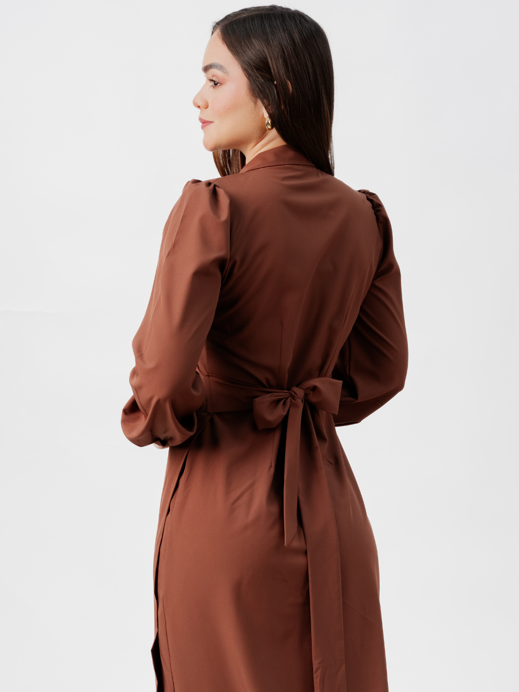 VESTIDO ENVOLVENTE RAYZA CHOCOLATE