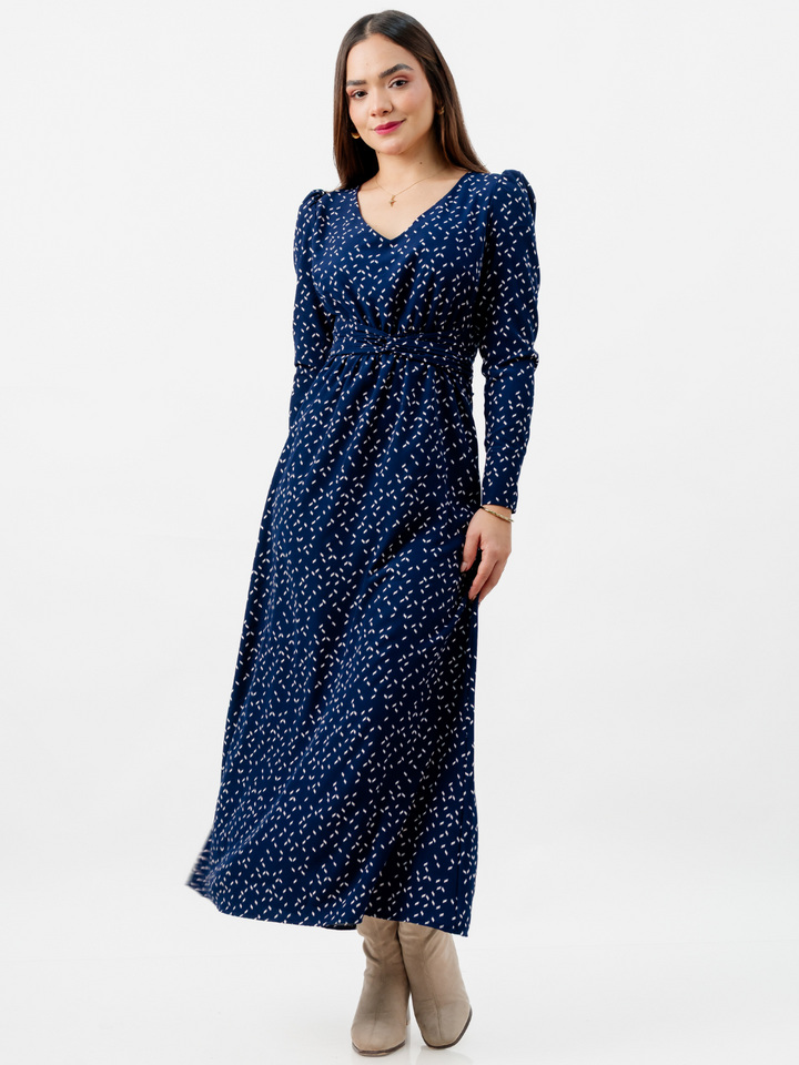 VESTIDO LARGO CAMILA AZUL
