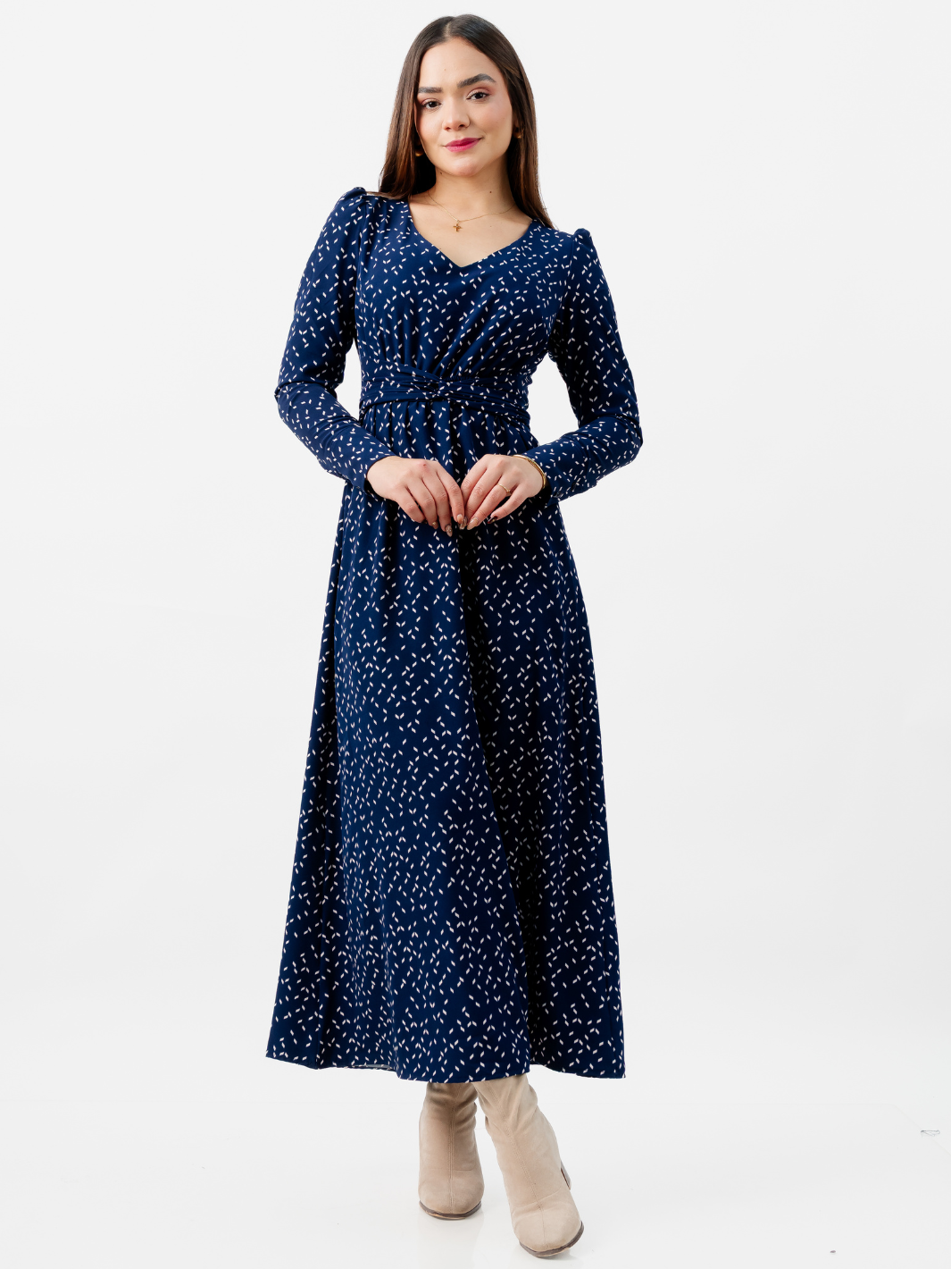 VESTIDO LARGO CAMILA AZUL