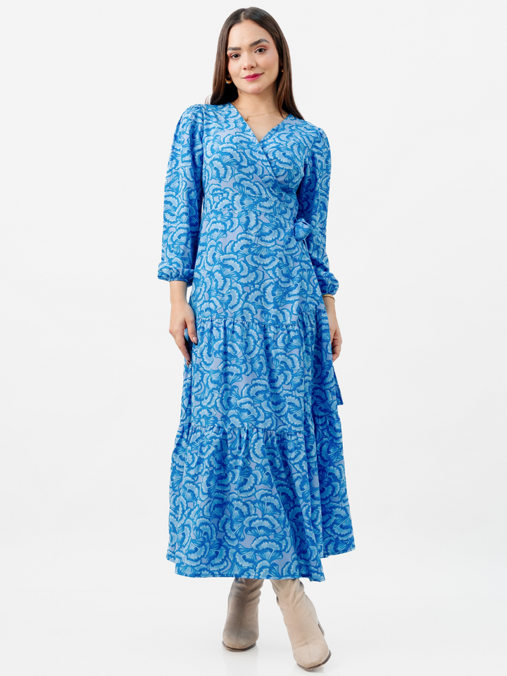 VESTIDO ENVOLVENTE VELVET TURQUESA