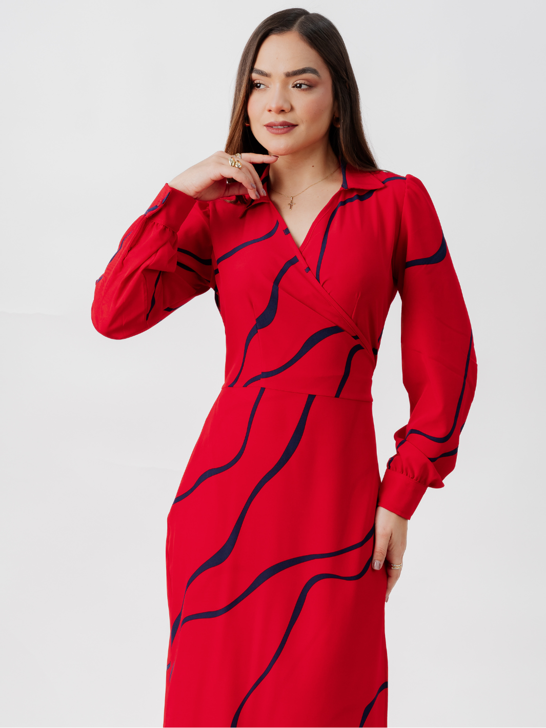 VESTIDO ENVOLVENTE RAYZA ROJO